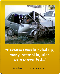 Seatbelts save lives. Samridh's story