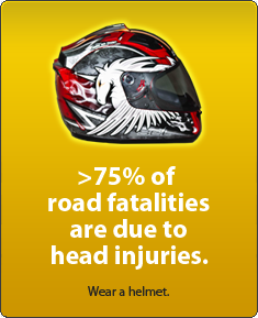 75 percent of fatalities are due to head injuries. Wear your helmet