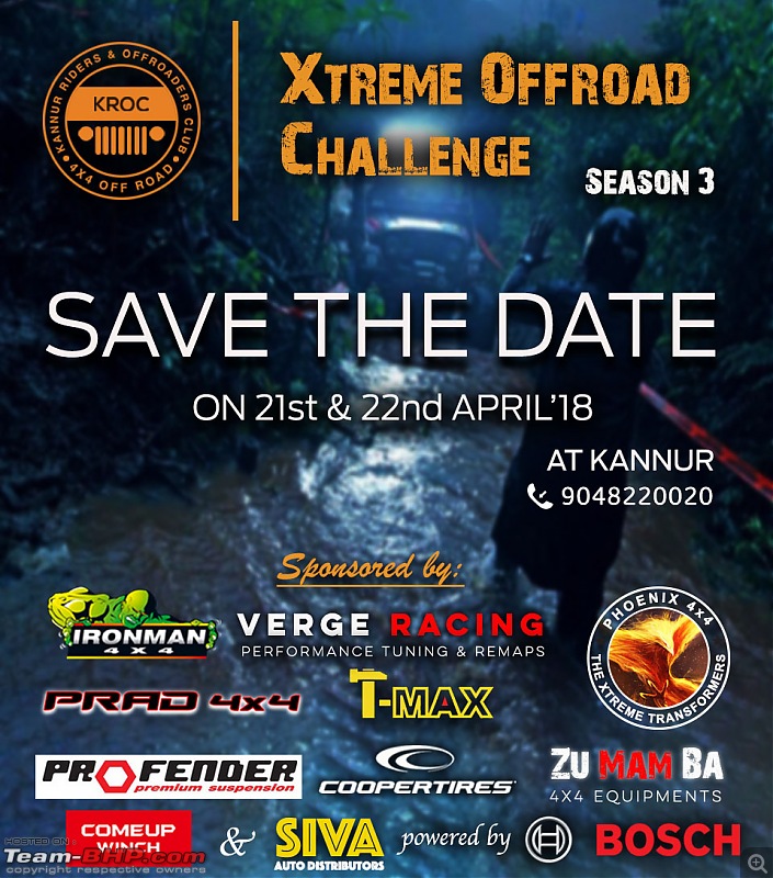 Xtreme Offroad Challenge Season 3 (April 21st & 22nd, 2018) TeamBHP