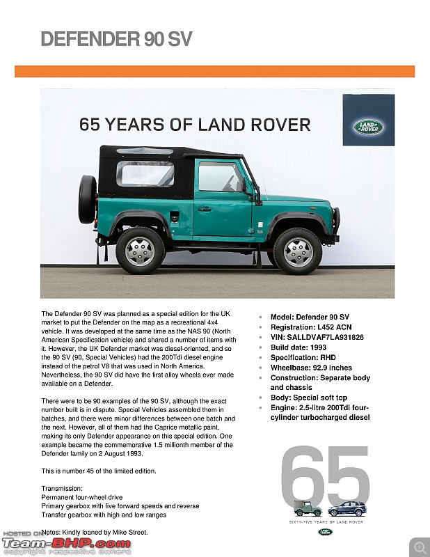 Land Rover History - Vehicles at 65th Anniversary Celebration. - Team-BHP