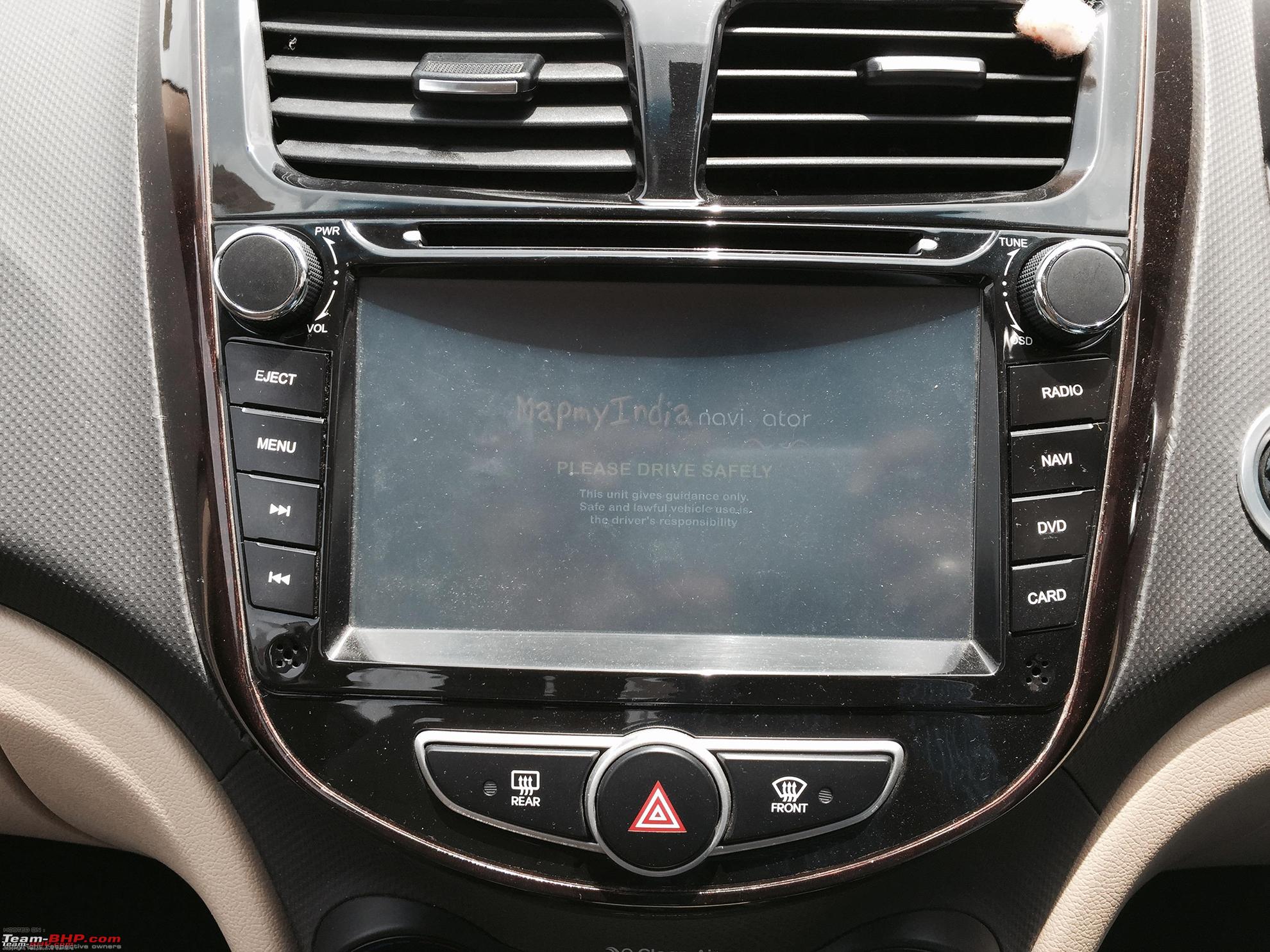 Hyundai Fluidic Verna : Upgraded to OEM Head-Unit with Touchscreen,  Navigation & more - Team-BHP