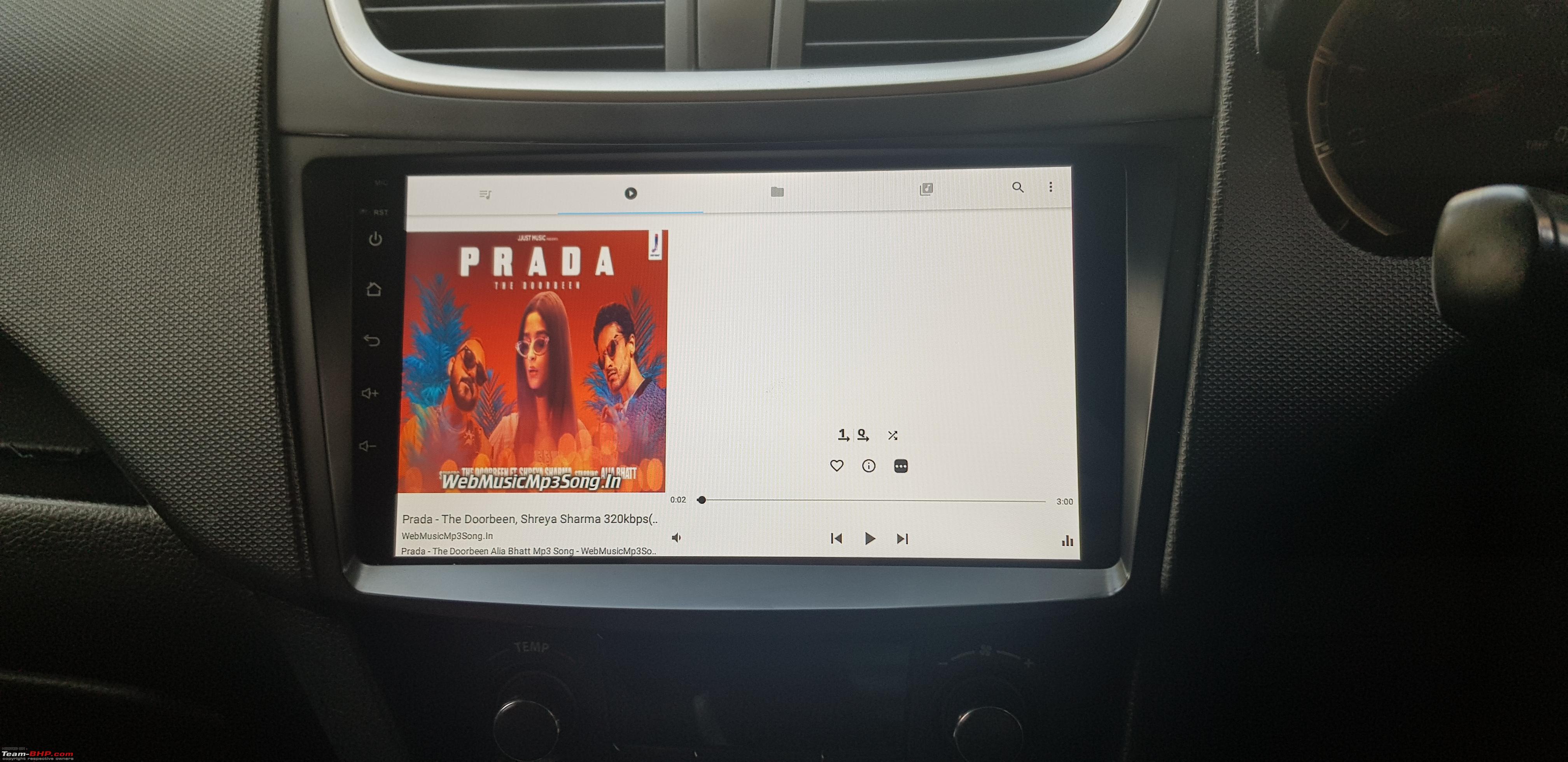 Honda City with Android head-unit (Rs 9,500) and Dash Cam (Rs 