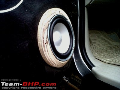 Infinity Kappa Midrange speaker installed in maruti swift