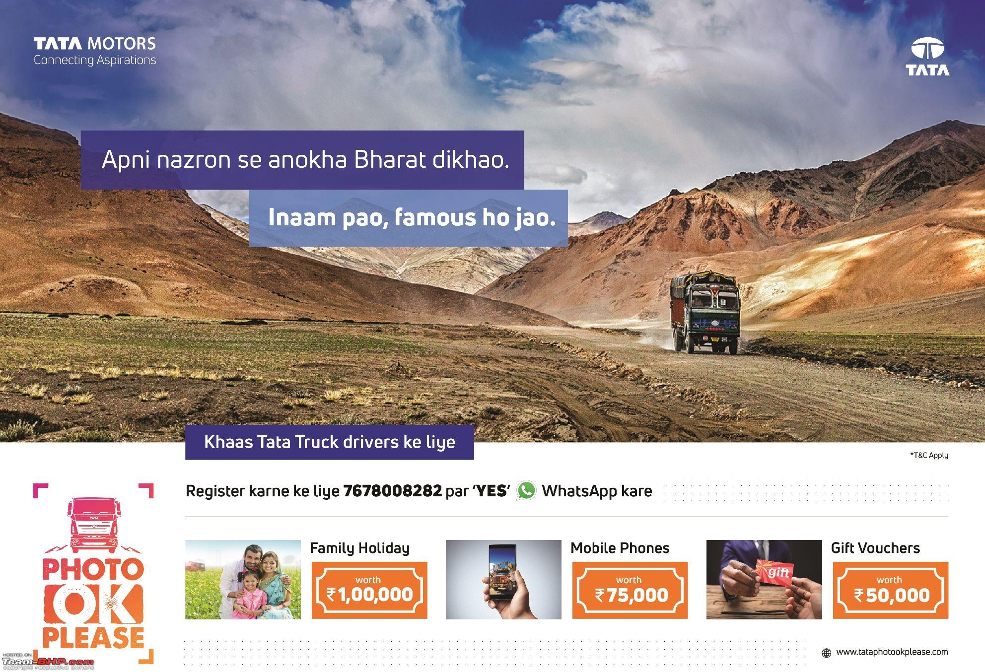 Tata Motors' 'Photo OK Please' contest for truckers - Team-BHP