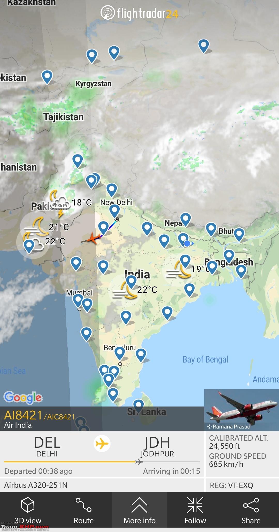 Team-BHP - FlightRadar24 - Live Flight Tracker. My experience as a host