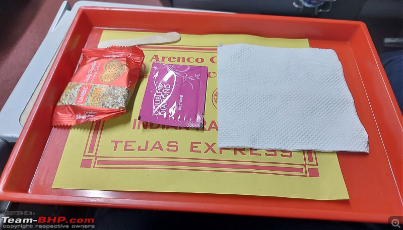 Madurai-Chennai Tejas Express | The Jet of Southern Railway-tejasec_msmdu_biscuits.jpg