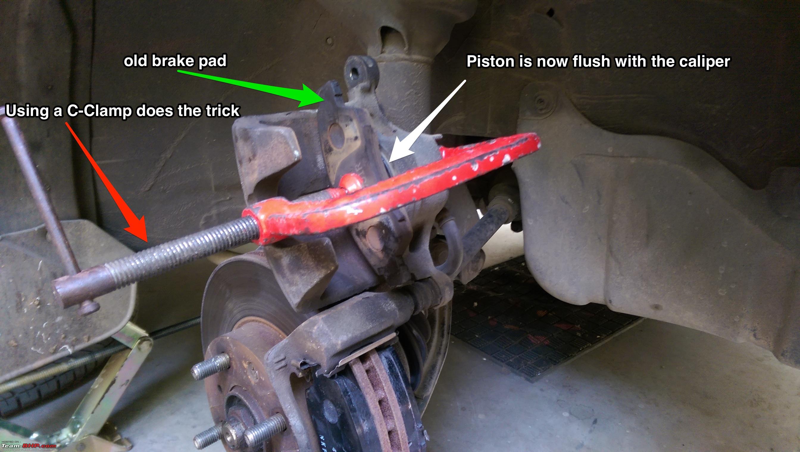 DIY: Caliper slide pin cleaning & Brake pad replacement - Team-BHP