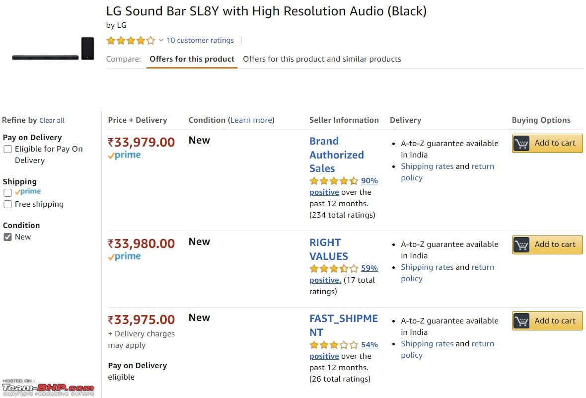 The LG-SL8YG Sound Bar : A review - Team-BHP