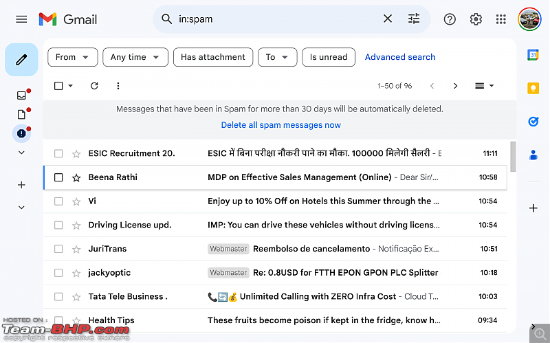 Spam folder in Gmail | Do you bother checking it, or completely ignore?-screenshot-20240503-111529.png