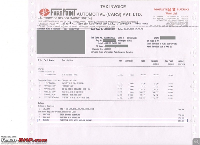 Substandard service & cheating by MASS, Fortpoint Automotive @ Thane-invoice.jpg