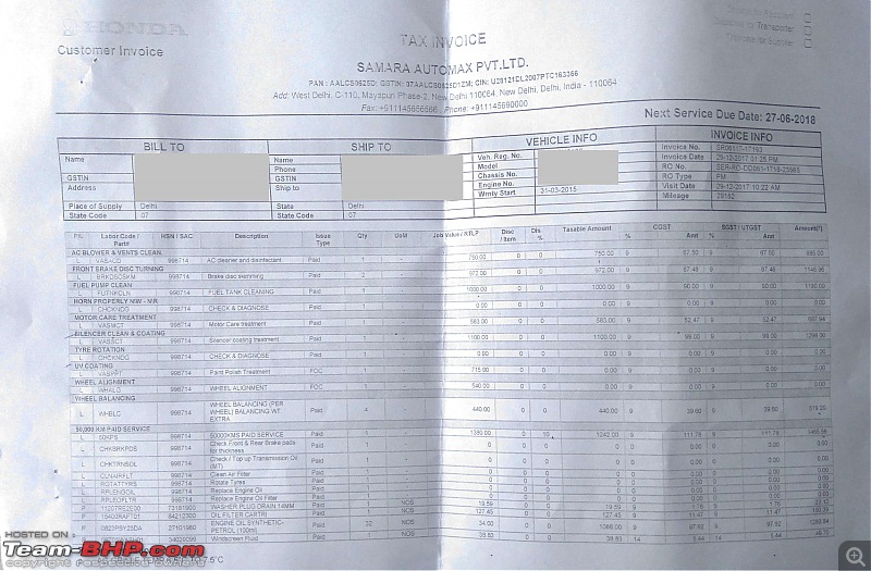 Samara Automax Honda, Mayapuri - Service scam (unbelievable extras)-bill2.jpg