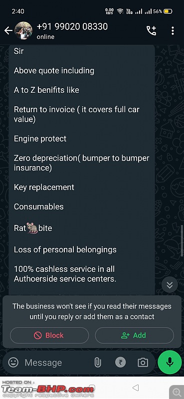 WhatsApp insurance quotes for renewal | Scam or legit?-screenshot_2024080514400520.jpg