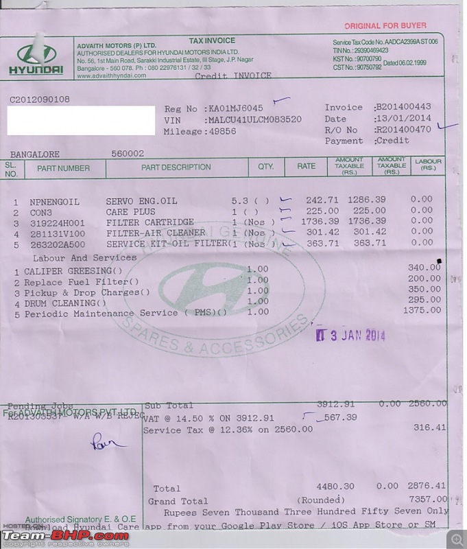 Hyundai India, unreasonable long term maintenance and service practices ...