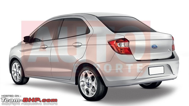 The next-gen 2015 Ford Figo. EDIT: Now launched-fordkacompactsedanrearthreequarterrendering.jpg