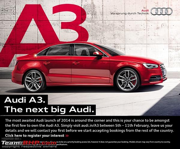 Audi A3 sedan caught testing EDIT: Launched at INR 22.95 lakhs