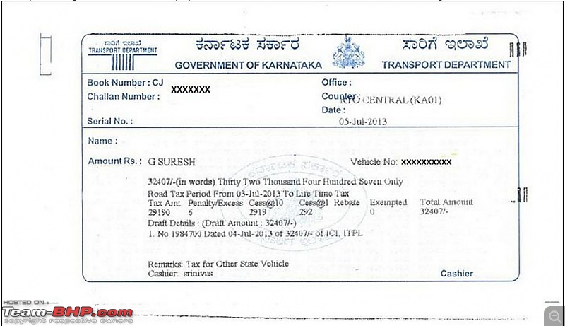 Karnataka Road Tax, Crack down announced.EDIT: High Court Judgement on Pg 36 attached-tax.jpg