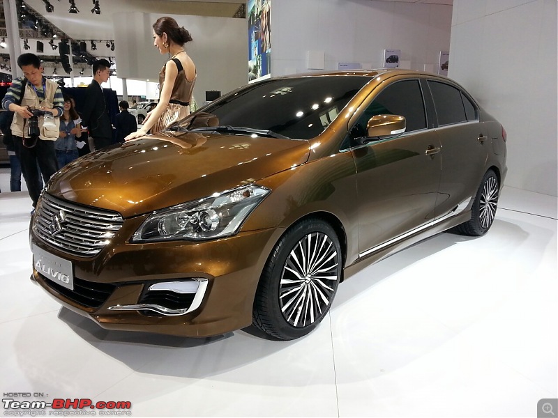 Team-BHP SCOOP: Maruti Ciaz / YL1. Scoop Pics on Page 99-suzukialiviofrontthreequartersatautochina2014.jpg