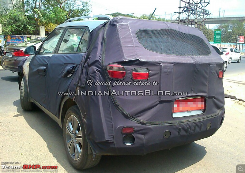Hyundai ix25 Compact SUV caught testing in India. EDIT: Named the Creta-hyundaiix25reartheequarterspottedtestinginchennaibyiabreader.jpg