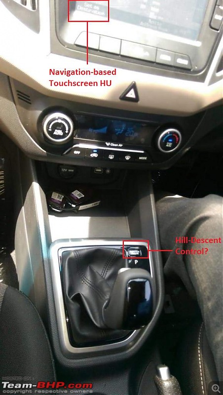 Hyundai ix25 Compact SUV caught testing in India. EDIT: Named the Creta-hyundaicretacenterconsole.jpg