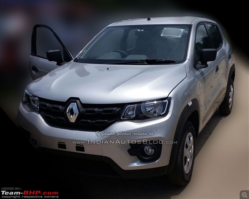 Renault's Kwid entry level hatchback unveiled EDIT: Now launched at Rs. 2.57 lakhs!-renaultkwidfrontdealerspied900x720.jpg