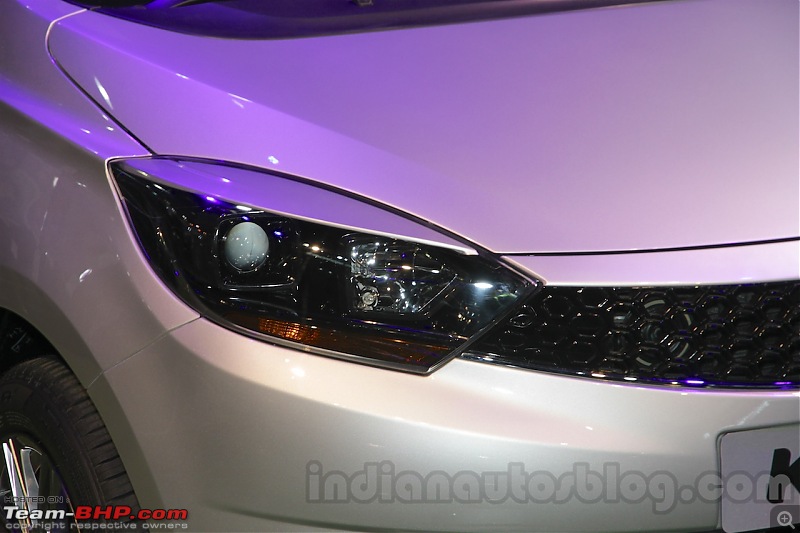 Tata Tiago-based compact sedan. EDIT: Tigor launched at Rs 4.7 lakhs-tatakite5headlightatautoexpo2016.jpg