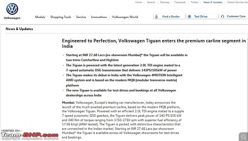 Volkswagen imports the Tiguan. EDIT: Launched at Rs. 27 - 31 lakhs-1.jpg