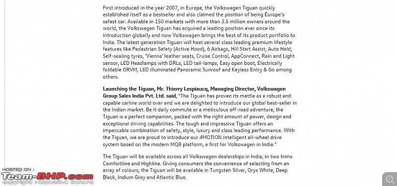 Volkswagen imports the Tiguan. EDIT: Launched at Rs. 27 - 31 lakhs-2.jpg