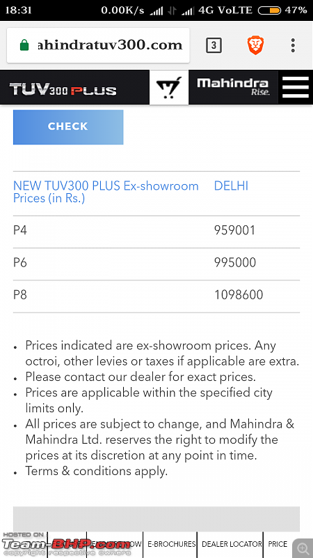 The Mahindra TUV300 Plus. EDIT: Priced at Rs. 9.70 lakh-screenshot_20180621183150231_com.brave.browser.png