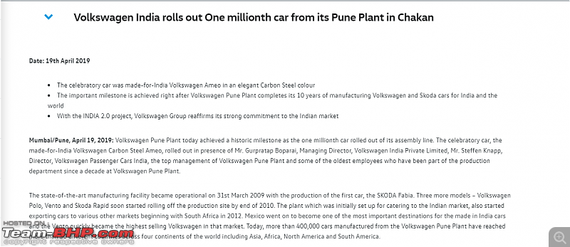 One millionth car rolls out of Volkswagen's Pune plant-1.png