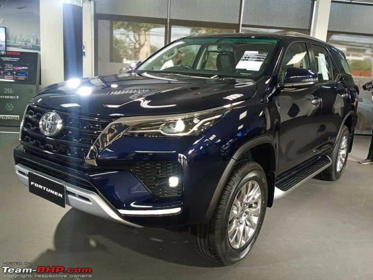 2021 toyota fortuner facelift spied undisguised in india