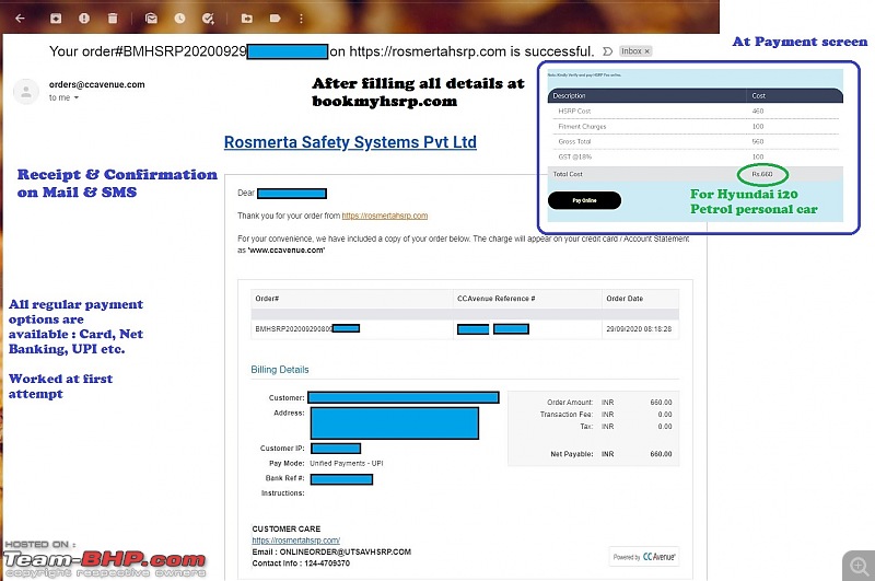 High security registration plates (HSRP) in India-hsrp_paid_receipt.jpg