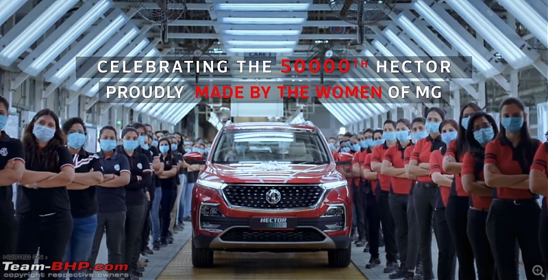 MG Hector production crosses 50,000 mark in India | All-woman crew builds milestone car-mghector.jpg