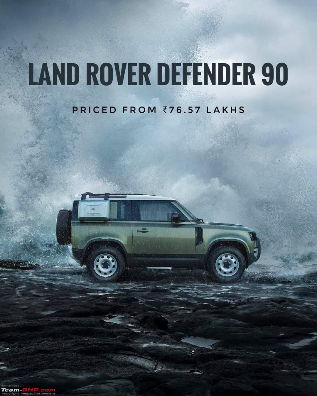 2021 Land Rover Defender 90 launched at Rs. 76.57 lakh - Team-BHP