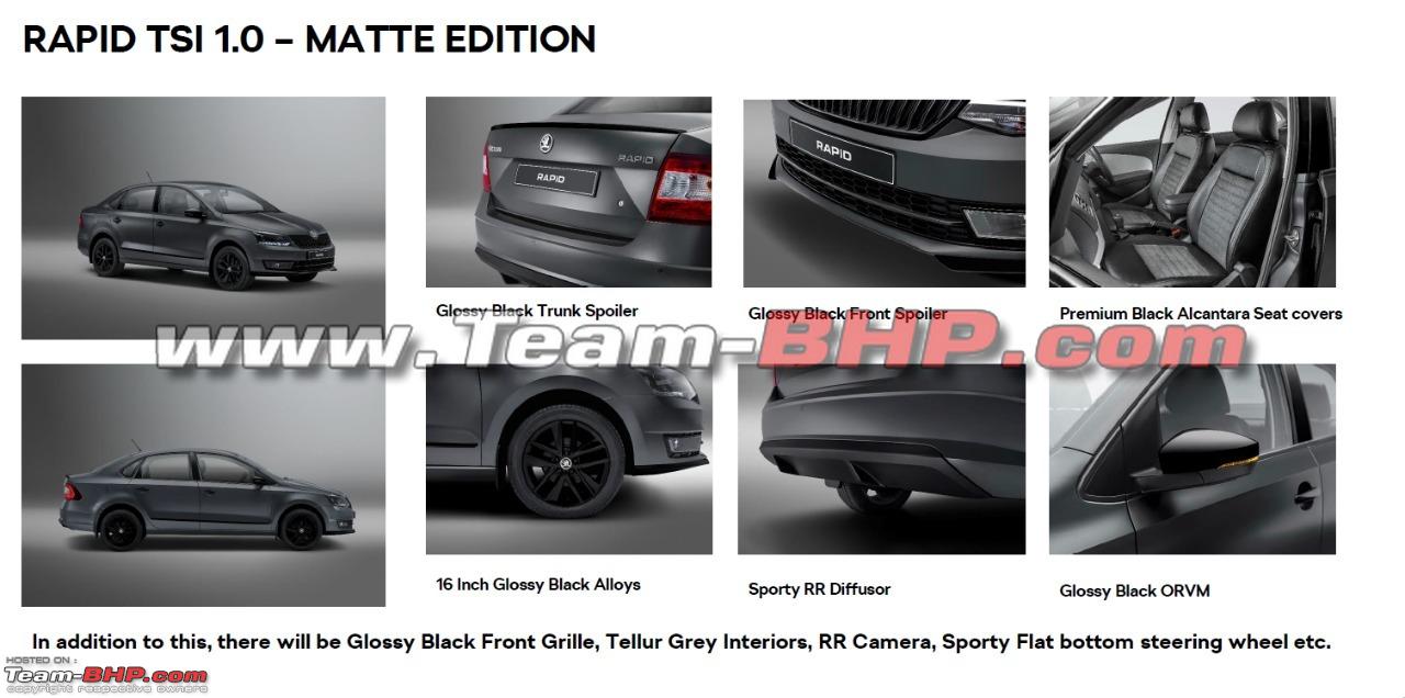 2021 Skoda Rapid Matte Launched In India; Prices Start At Rs. 11.99 Lakh