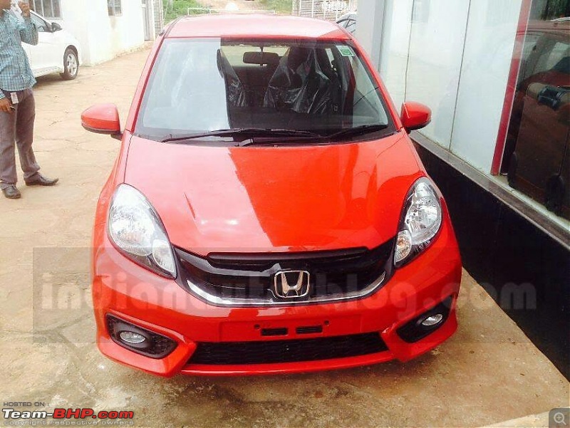 Indonesia: Honda Brio facelift unveiled-hondabriofrontfaceliftarrivesatindiandealershipaheadoflaunch.jpg
