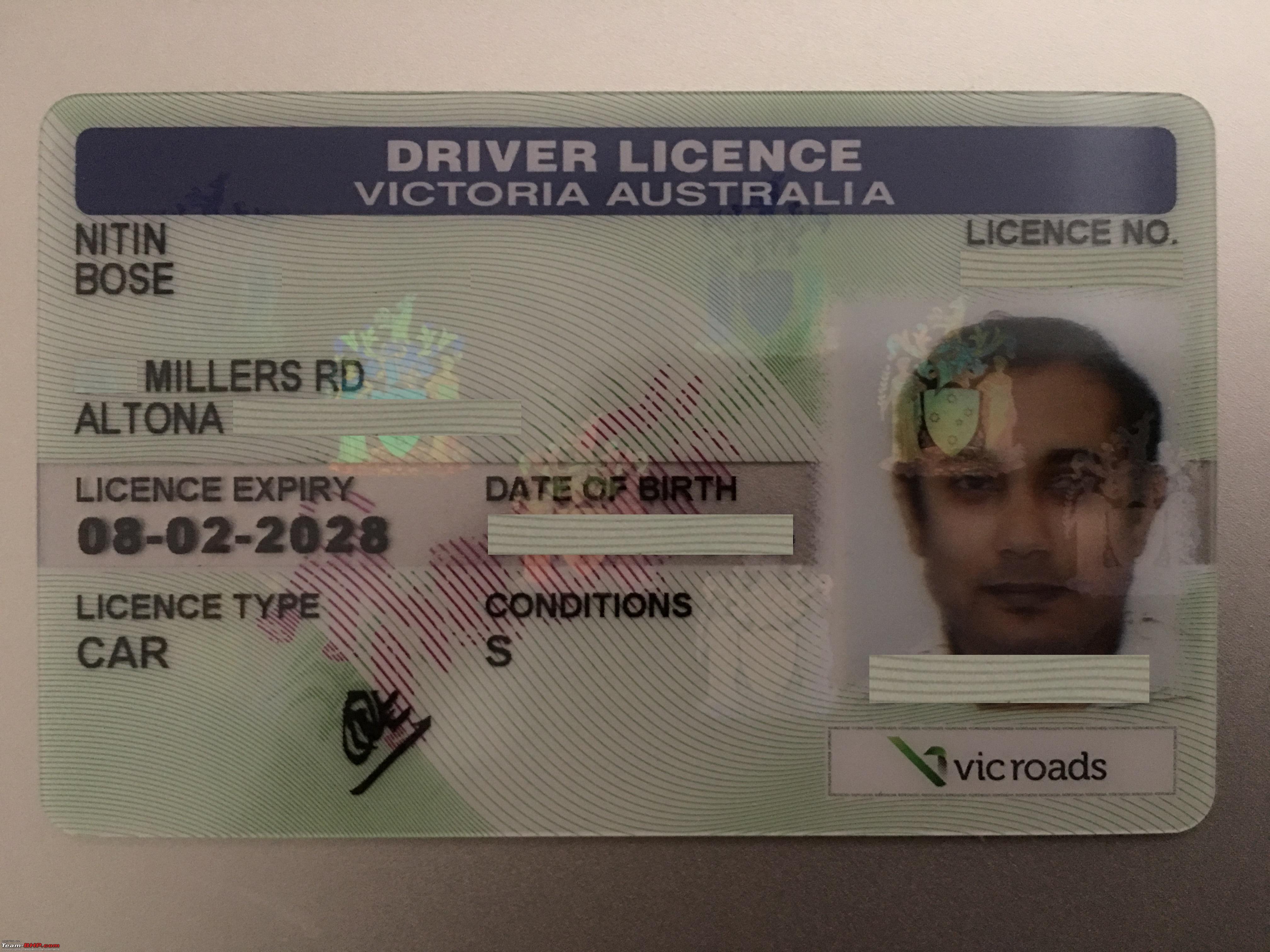 udvide tøj tæmme Australia! I got my Victorian Driver's License - Team-BHP
