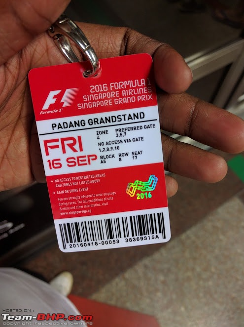 Singapore GP: My First Formula 1 Race - Team-BHP
