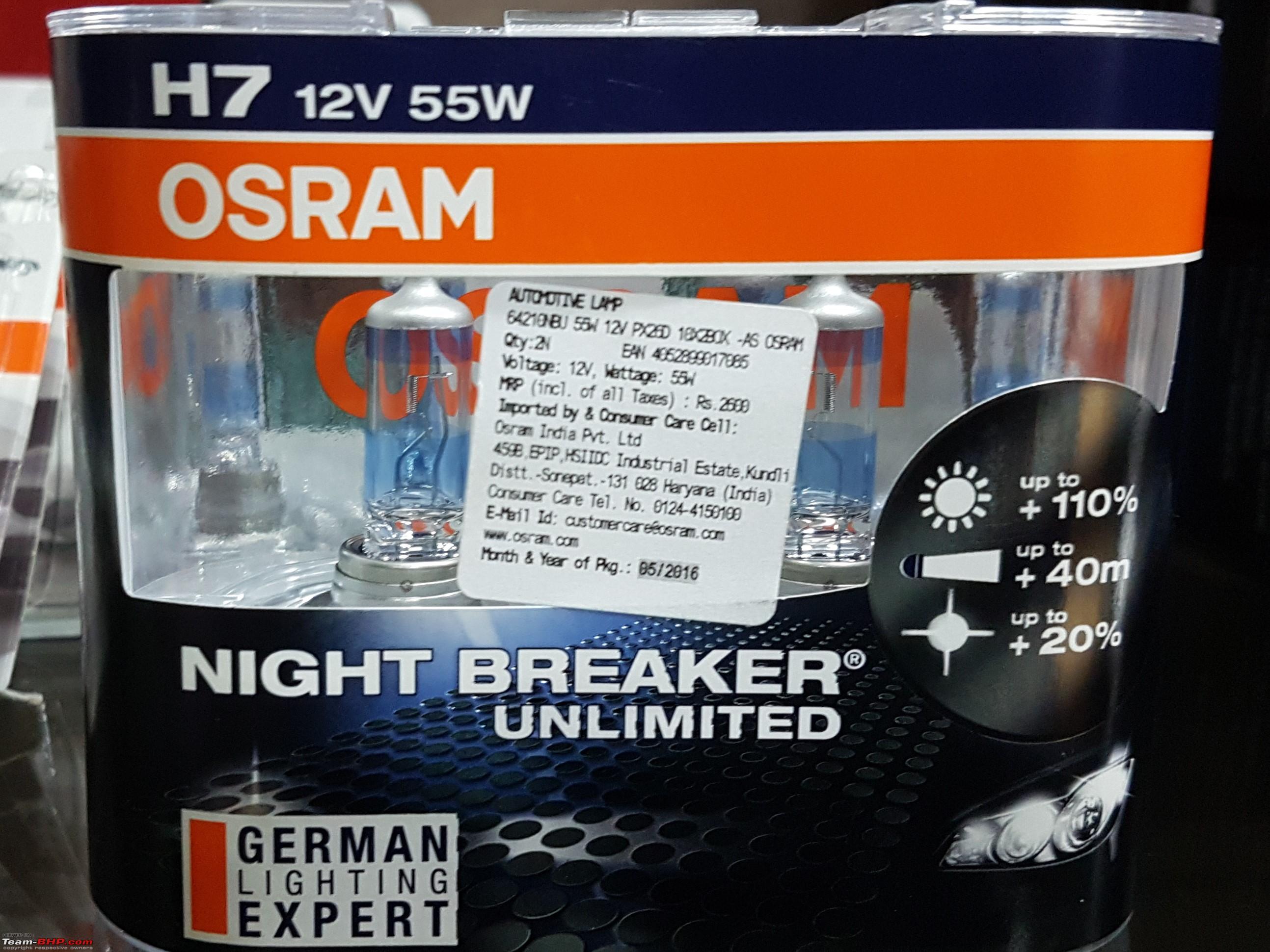 Night Breaker 64210NBU-01B Unlimited H7 55W PX26d Headlight Lamp