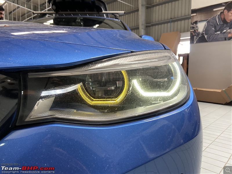 A GT joins a GT - Estoril Blue BMW 330i GT M-Sport comes home - EDIT: 100,000 kilometers up-left-headlight.jpg
