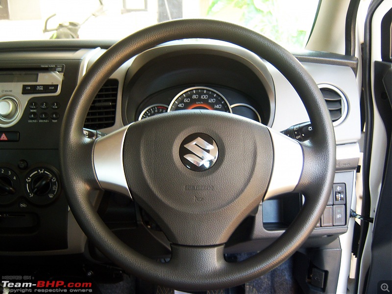 My 3 Cylinder Ride - Maruti Wagon R VXI ABS - 11 years / 90,000 km up!-steering.jpg