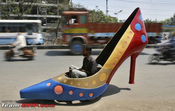 Pics of weird & wacky mod jobs in India!-funnymodifiedcarintheshapeofaheelsindia.jpg