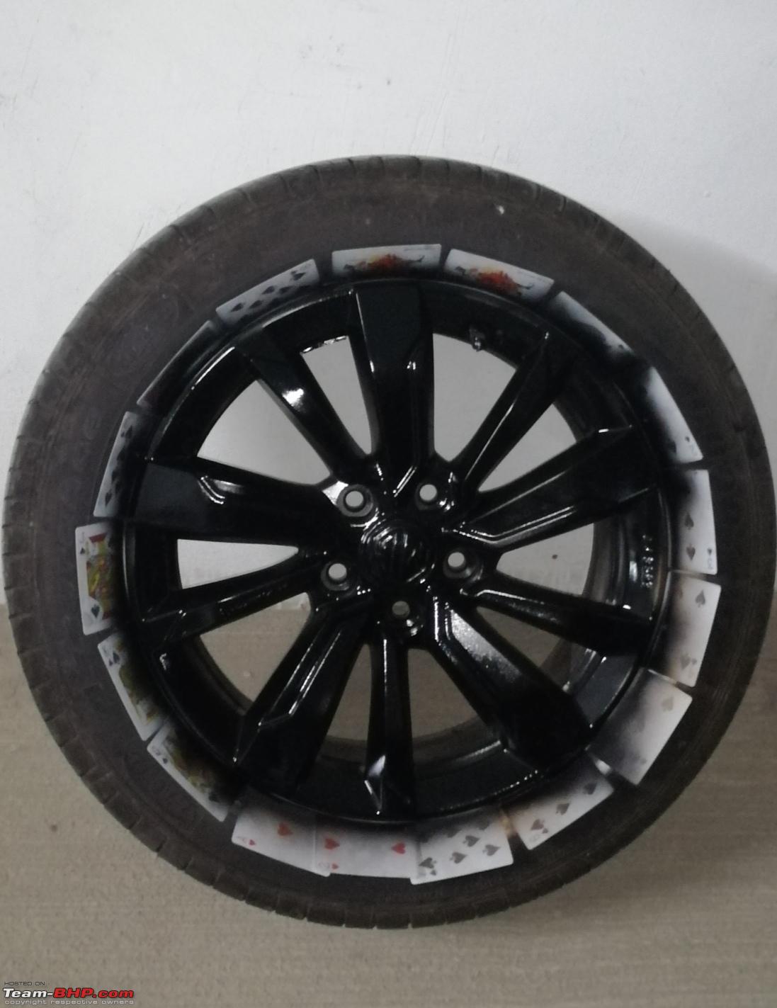 Painting my alloy wheels black - Team-BHP