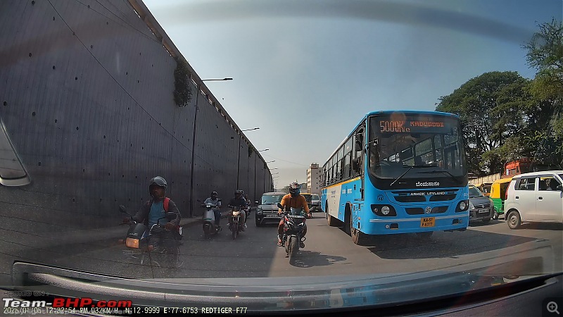 Grey Hulk gets a Redtiger - Why I chose Redtiger F77 Dual Starvis 2 (IMX 678) Dash Cam for my 330Li-near-kr-puram-rly-station-rear-before.jpg