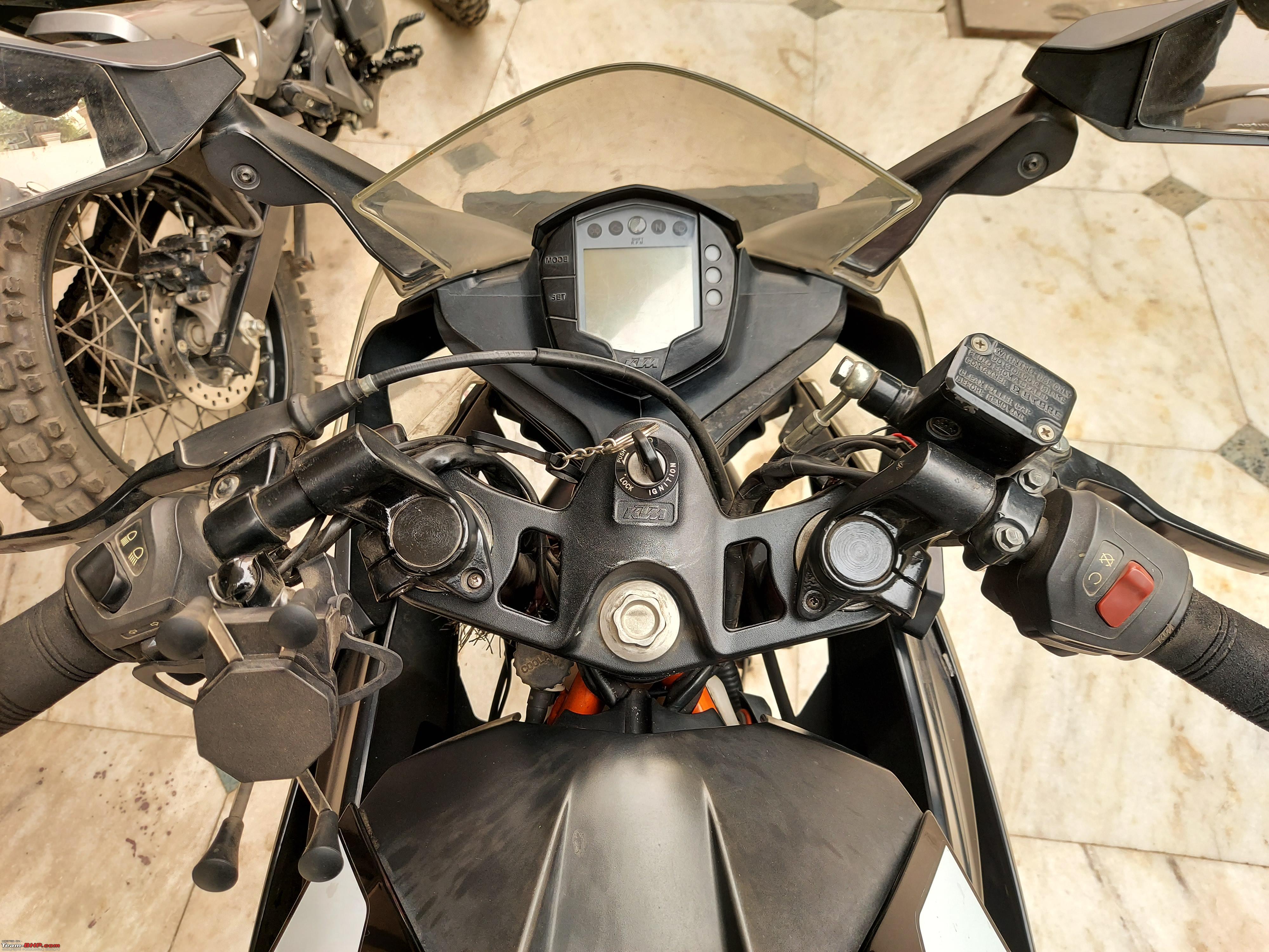 Clip-on handlebar modification : Makes living with a KTM RC 390 easier -  Team-BHP