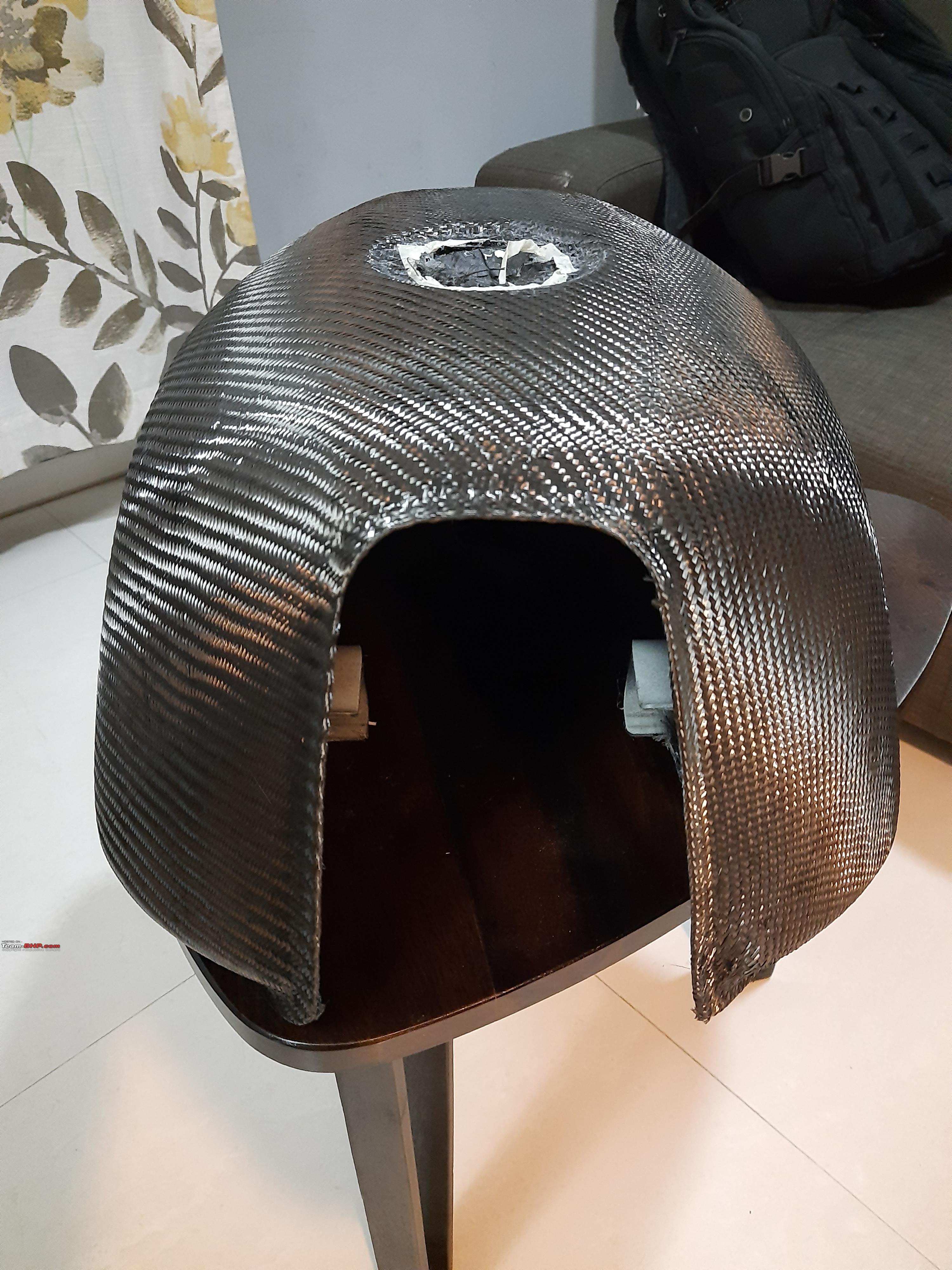 DIY: Carbon fiber lamination of my motorcycle's fuel tank - Team-BHP