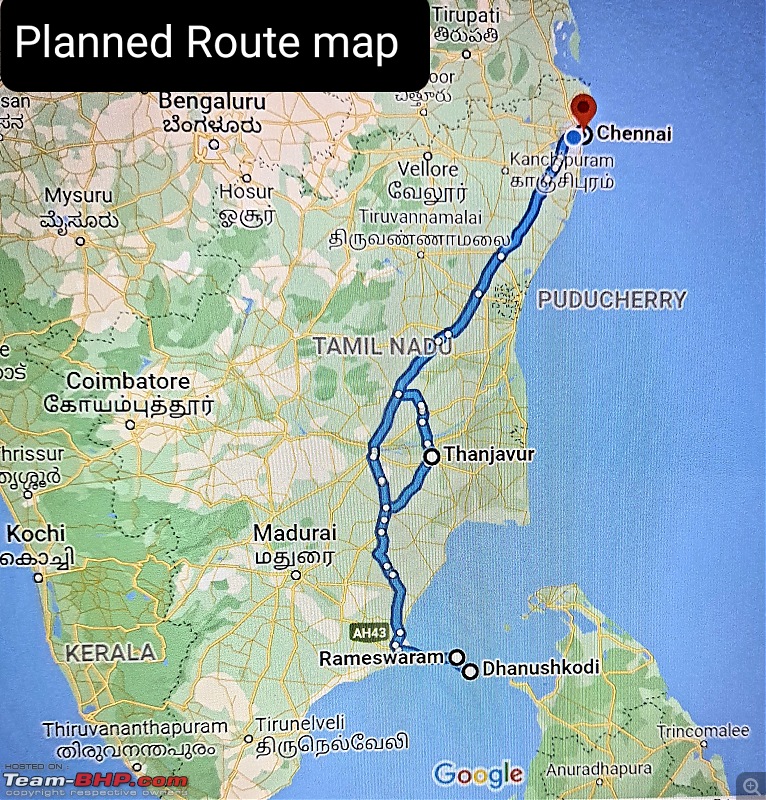 bangalore to dhanushkodi trip plan