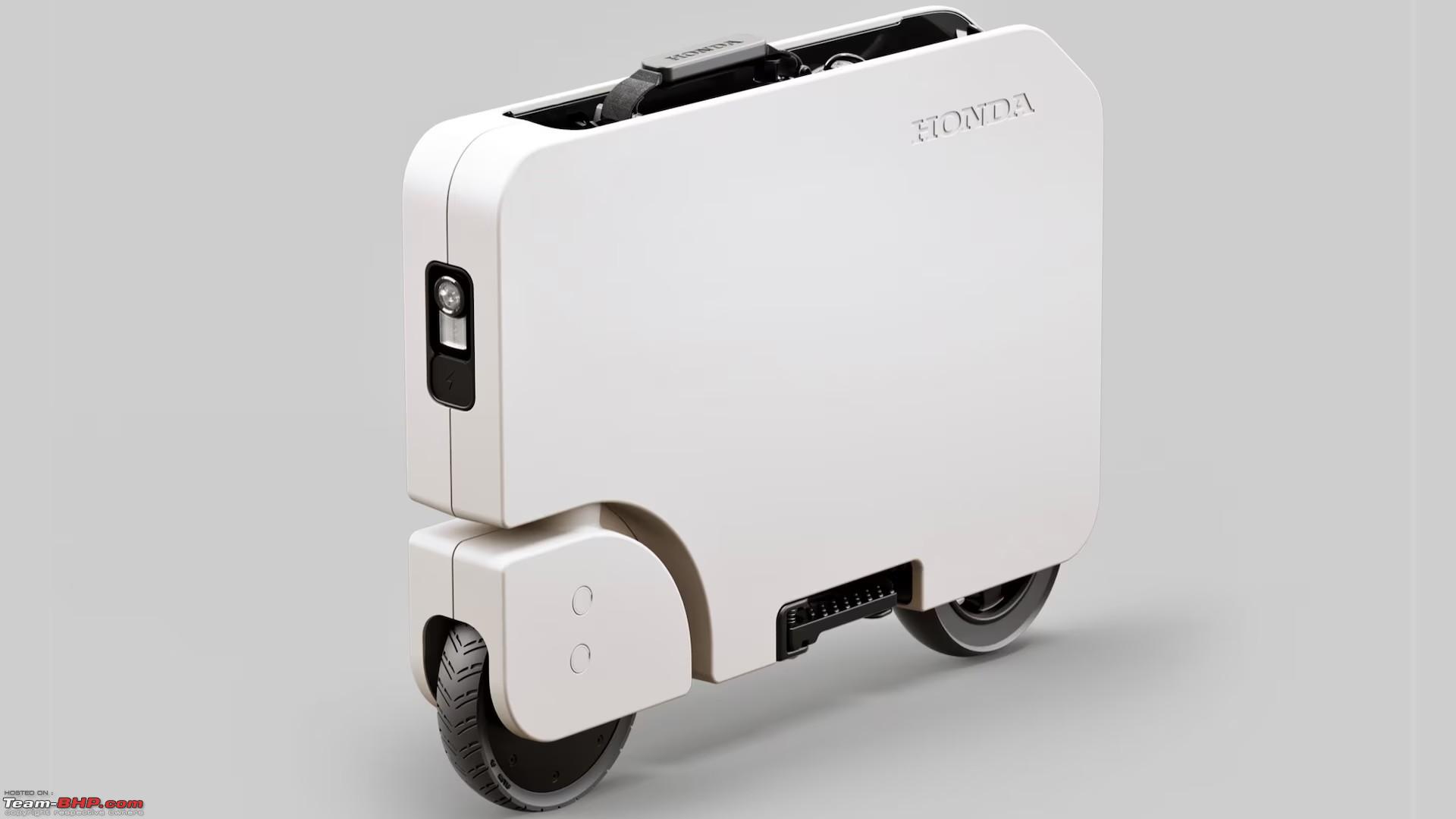 Honda unveils MotoCompacto: A mini suitcase-style e-scooter which fits in  your car - Team-BHP