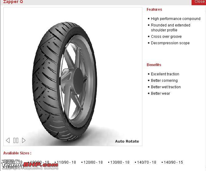 bajaj avenger 220 cruise tyre type