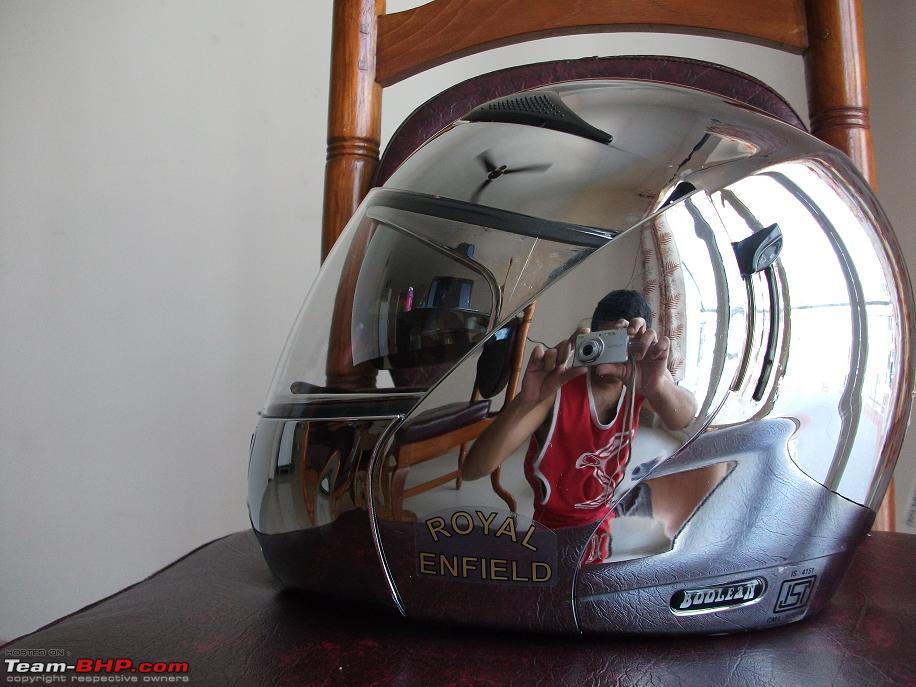 royal enfield helmet chrome