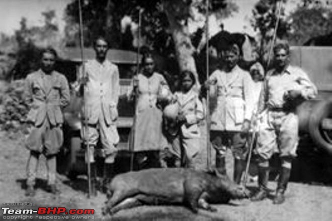 How rich were the Maharajas before Independence! Cars of the Maharajas-pig-sticking-team.jpg